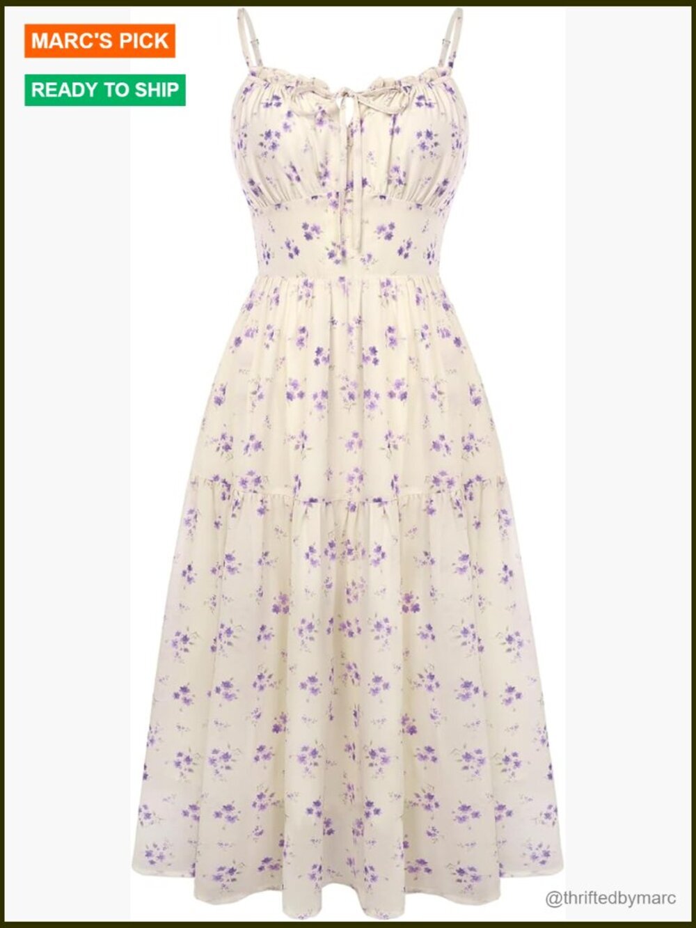 Floral Midi Dress with Pockets Sweetheart Neckline Smocked Back Spring Summer
